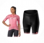 2024 Cycling Jersey Women Giro D'italy Pink Short Sleeve And Bib Short
