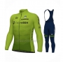 2023 Cycling Jersey Slovenia Green Long Sleeve And Bib Short